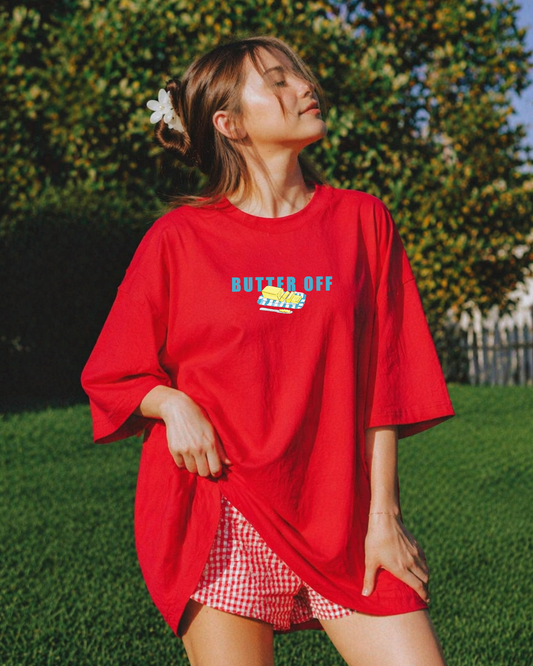 Butter Off Graphic oversize T Shirt