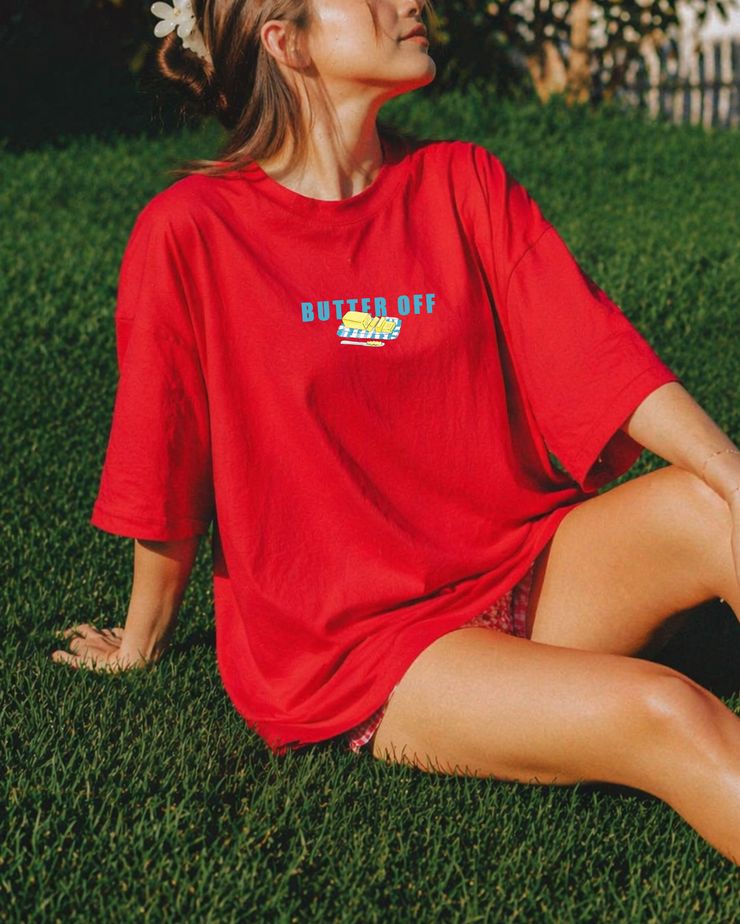 Butter Off Graphic oversize T Shirt