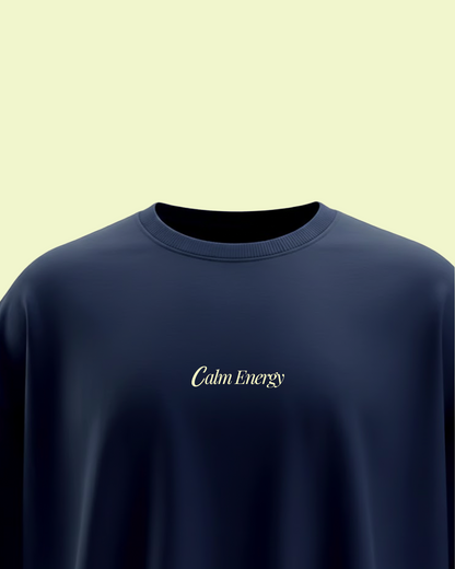 Calm Energy Navy Oversized T-Shirt