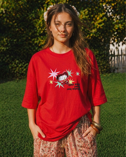 Cherry Pop Graphic Oversized T Shirt