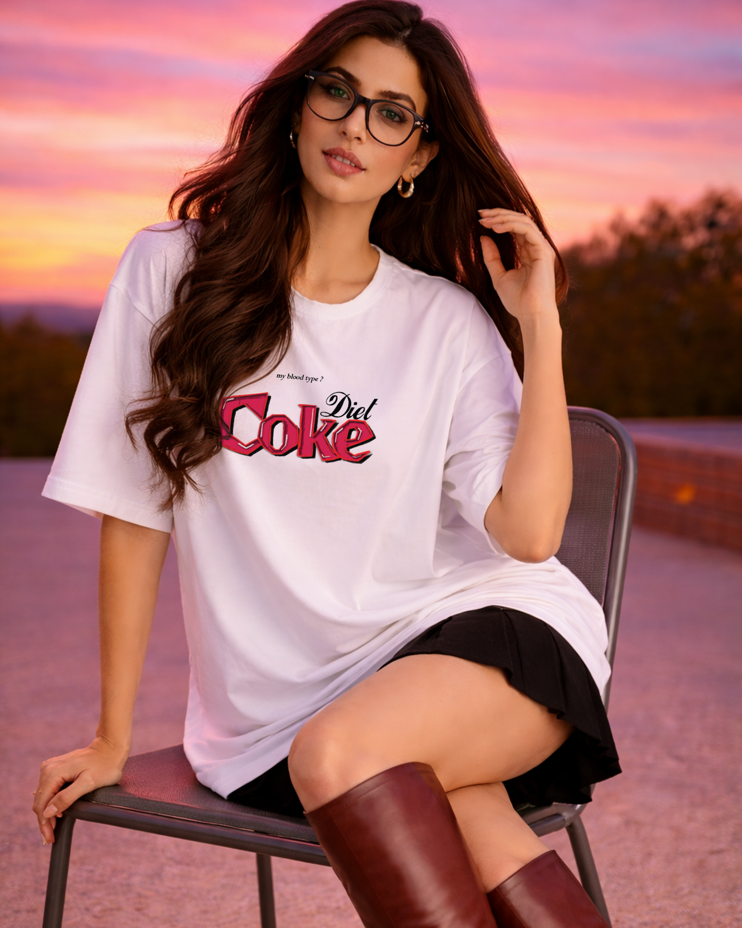 Diet Coke Graphic Oversized T Shirt