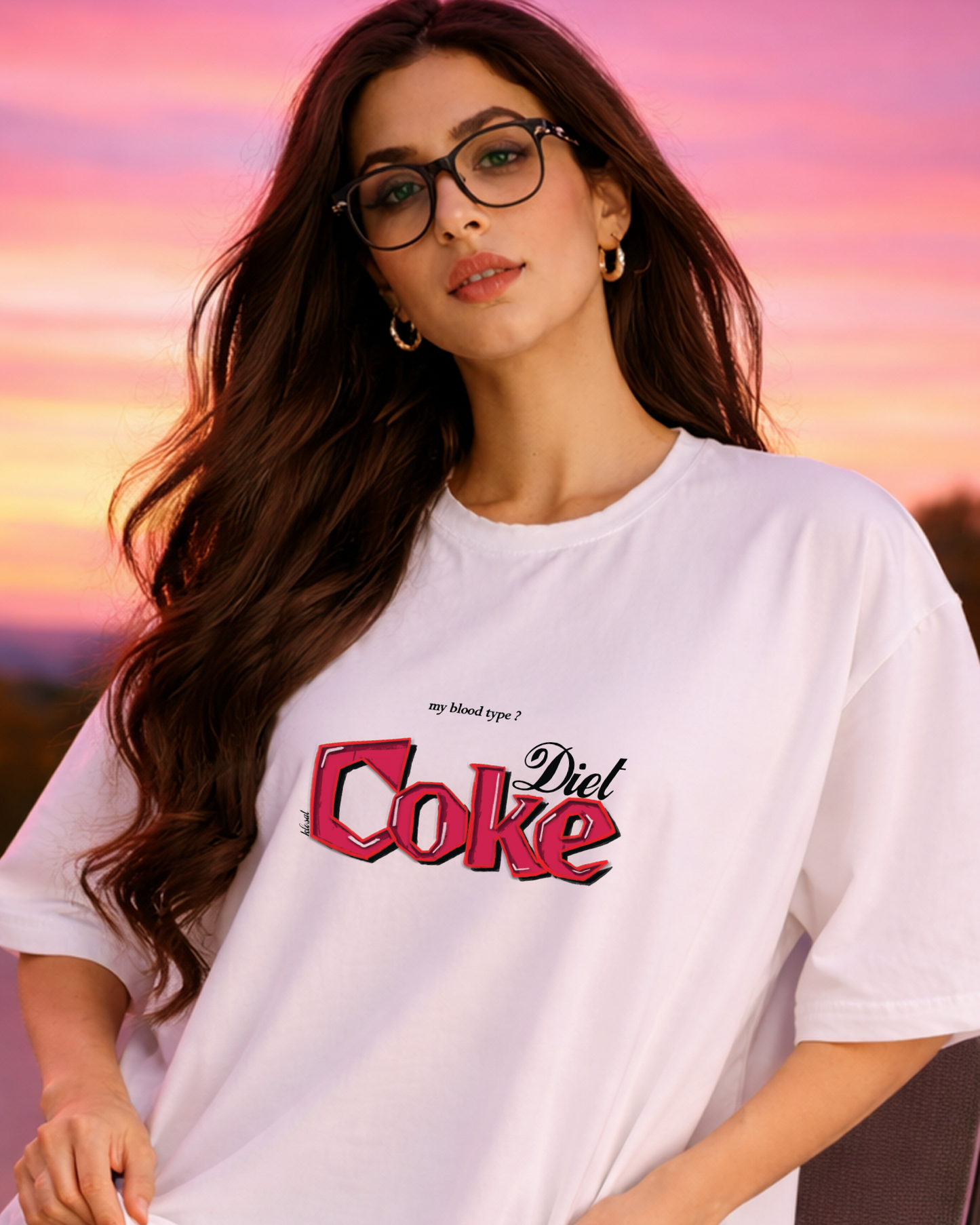 Diet Coke Graphic Oversized T Shirt