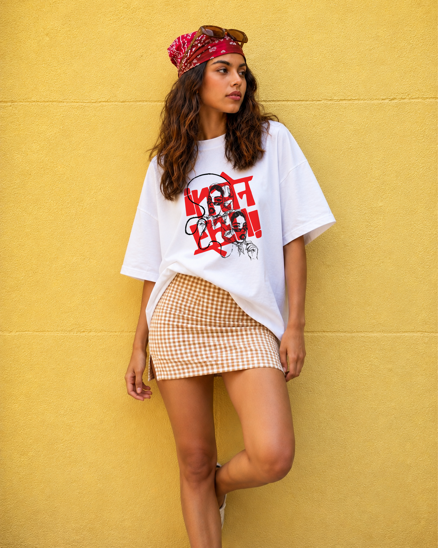 INSANE Duality Oversized T Shirt White