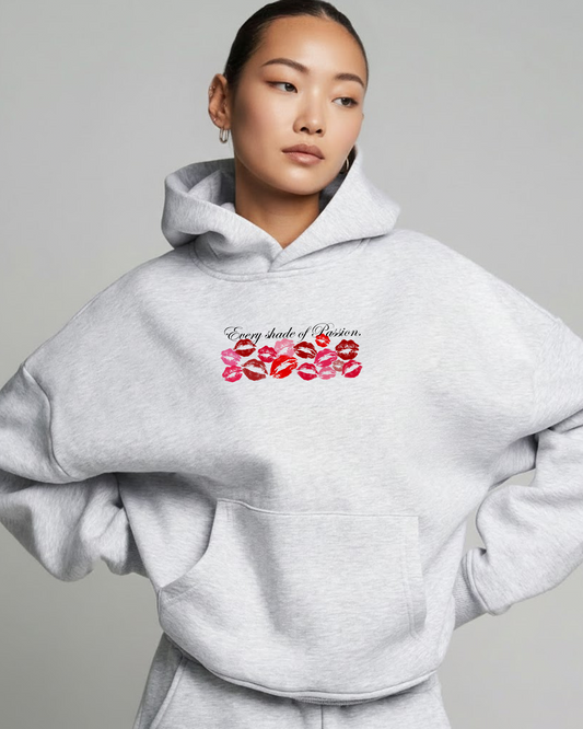 Lip print Heavy Fleece Oversized Hoodie