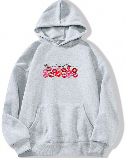 Lip print Heavy Fleece Oversized Hoodie