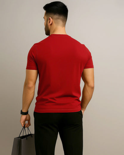 Classic red Crew Neck T-shirt - Regular fit