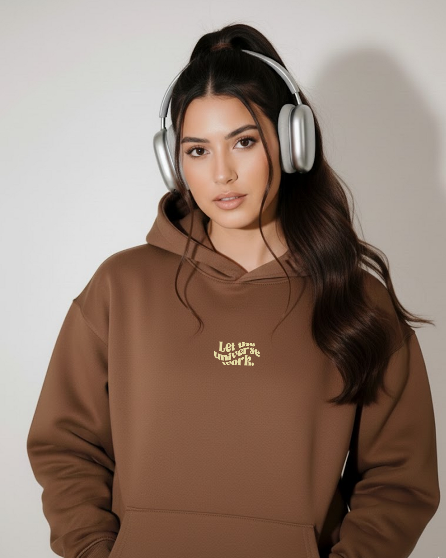 Relax & Unwind Brown  Heavy Fleece Oversized Hoodie