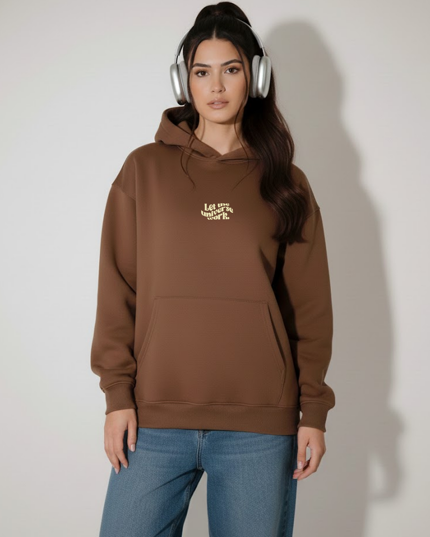 Relax & Unwind Brown  Heavy Fleece Oversized Hoodie