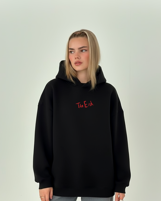 Skull Rose Heavy Fleece Oversized Hoodie