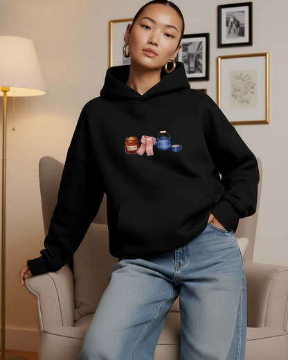 Winter Ritual Heavy Fleece Black Oversized Hoodie