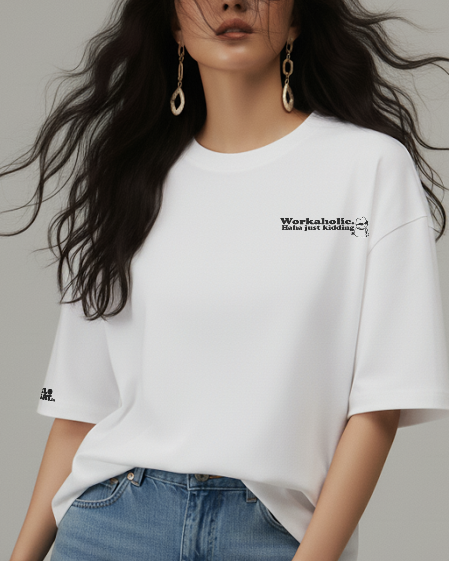 Workaholic IRL (jk) oversize tee-shirt
