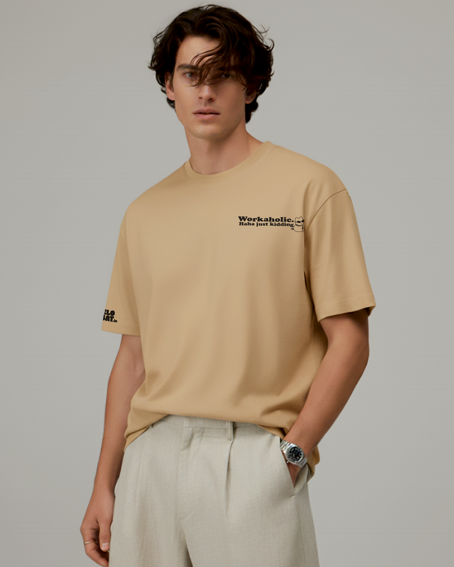 Workaholic IRL (jk) oversize tee-shirt